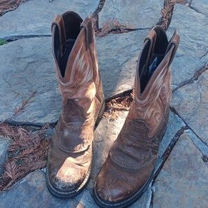 Tony lama western waterproof cowboy boots men's size10D